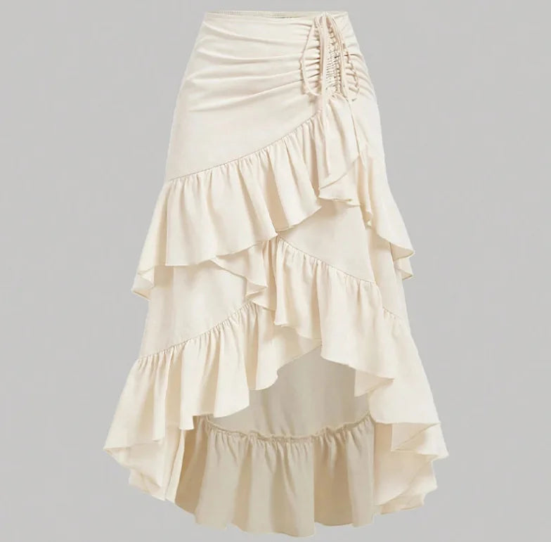 Irregular Ruffles Tiered Skirt